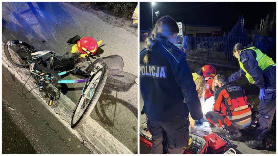 Śmiertelny wypadek na DW 482: Nie żyje 59-letnia rowerzystka [Foto]